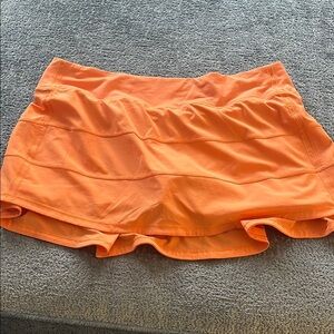 Lululemon Pace-Rival Mid-Rise skirt in lit orange
